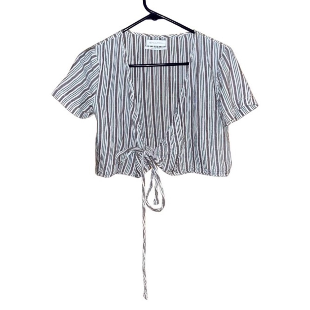white gray wrap w/ adjustable string ties | urban outfitters | size small petite